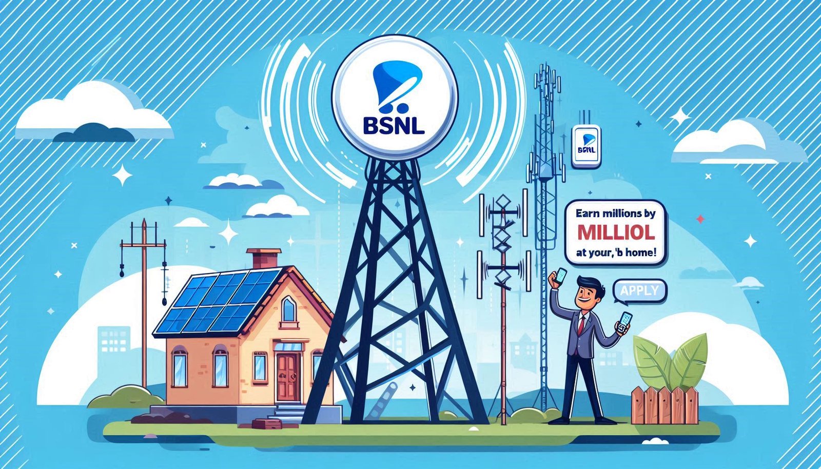 BSNL Tower Apply अपने घर पर BSNL का टावर लगाकर लाखों कमाएं!