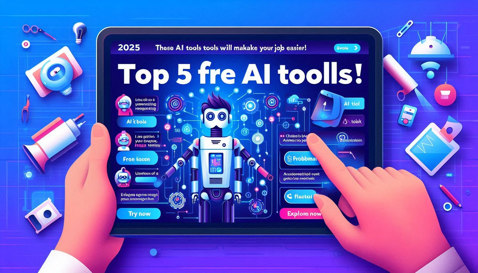 AI Tools 2025 ये 5 फ्री AI टूल्स आपका काम आसान बना देंगे!