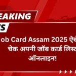 Job Card Assam 2025 अब हर बेरोज़गार को मिलेगा सरकारी रोजगार कार्ड – यहां से चेक करें लिस्ट!